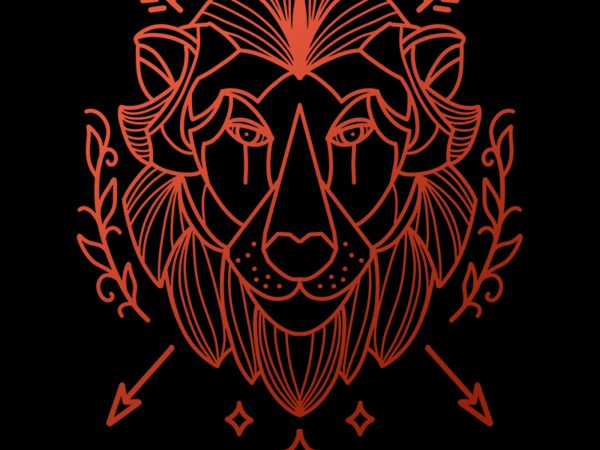 Lion tshirt design