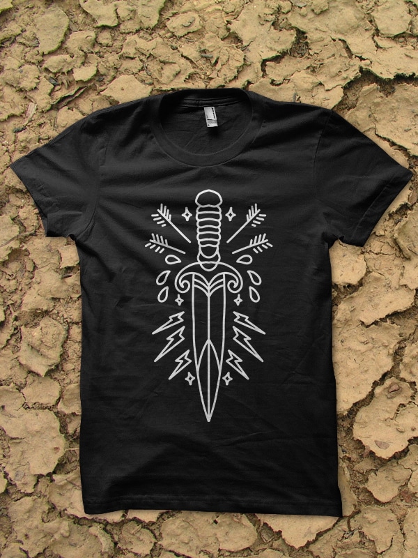 dagger tshirt design