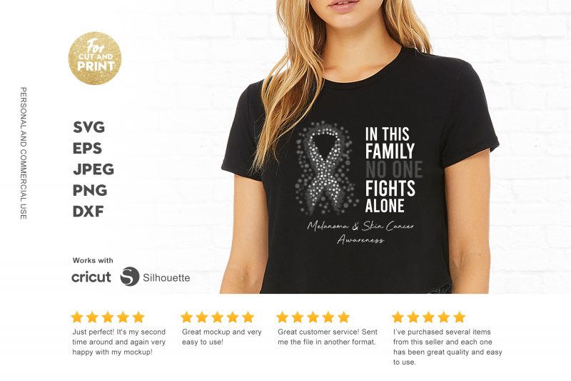 Melanoma & skin cancer awareness t shirt design for download