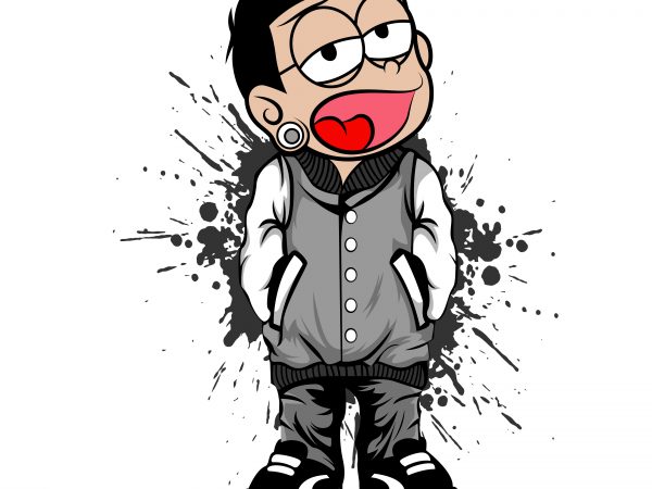 Nobita cartoon design t shirt design for purchase