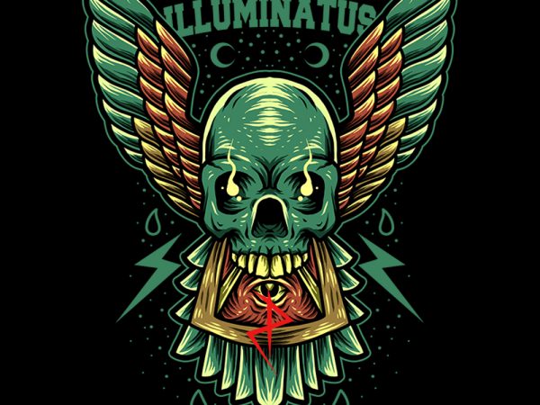 Skull illuminati tshirt design