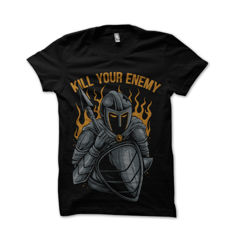 Kill your enemy graphic t-shirt design