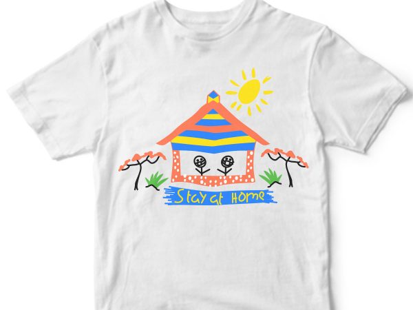 Stay at home covid-19 t shirt design template