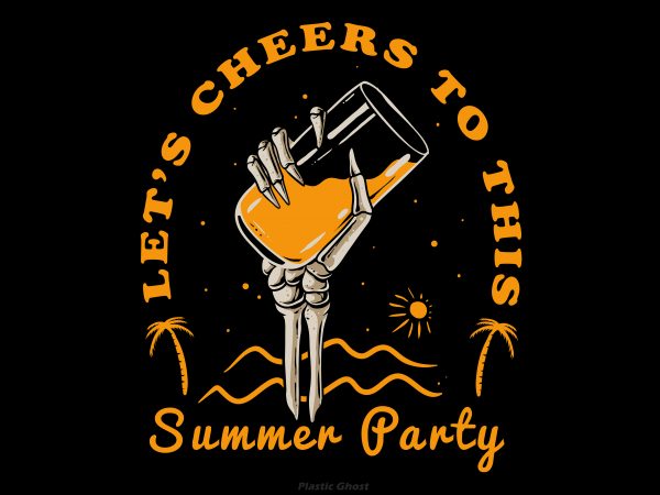 Summer party t shirt design for download