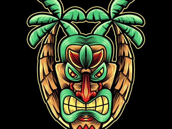 Summer with tiki buy t shirt design artwork Summer with tiki buy t shirt design artwork