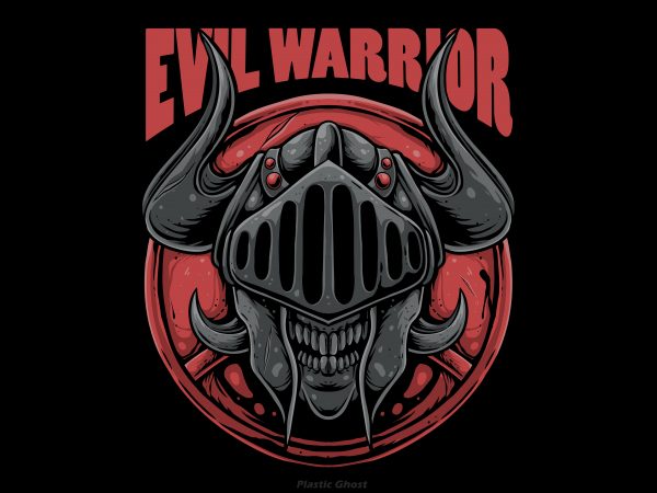 Evil warrior t-shirt design png