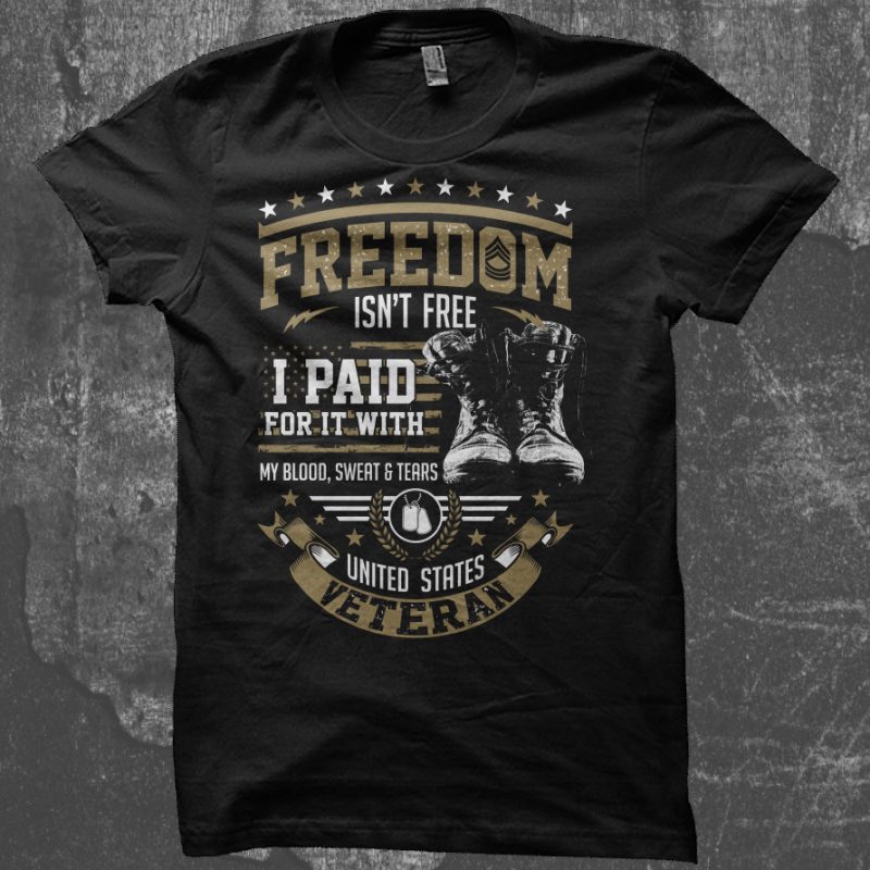 Exclusive Bundle T-Shirt Designs Veteran Theme – Volume 2