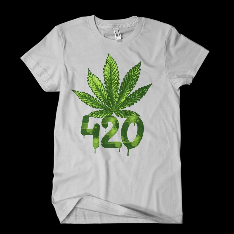 weed 420 t shirt design for sale