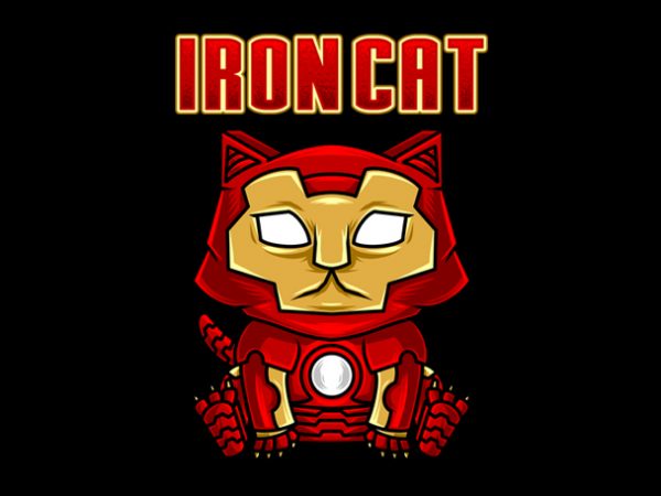 Cat funny iron cat parody shirt design png commercial use t-shirt design