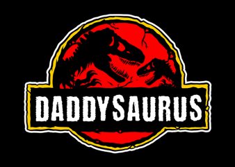 daddy saurus t shirt design template