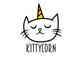 kittycorn cat funny shirt design png t shirt design for download