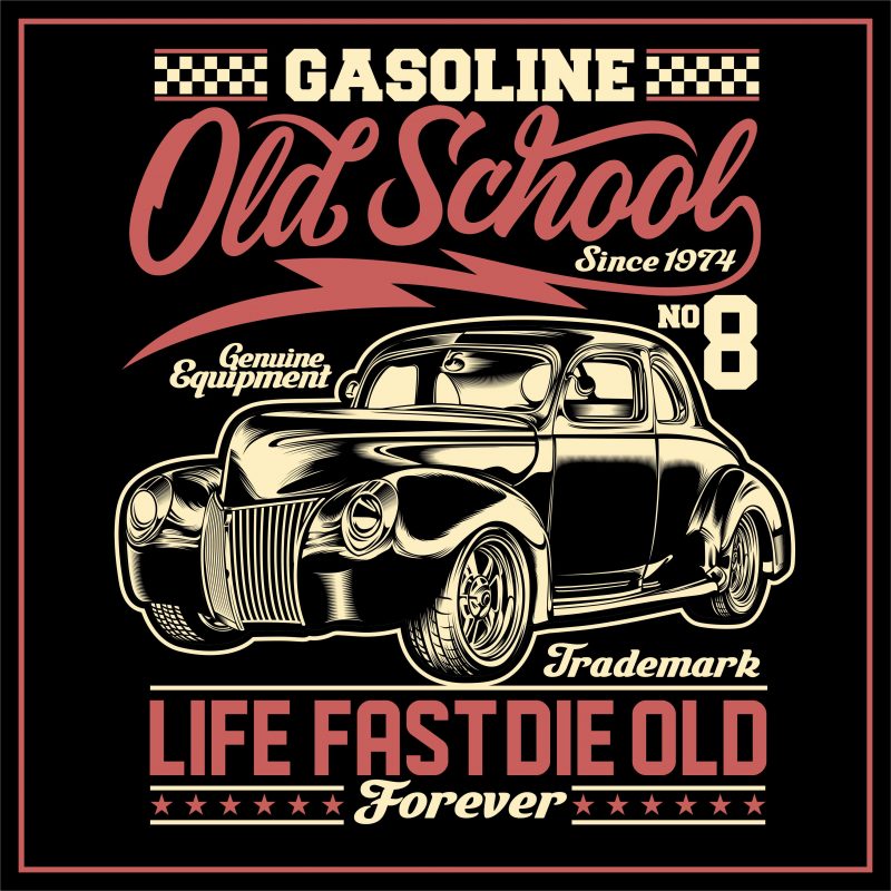 “BIG SALE ” Rockabilly, vintage race & Custom Garage t shirt design for purchase