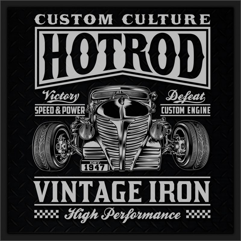 “BIG SALE ” Rockabilly, vintage race & Custom Garage t shirt design for purchase