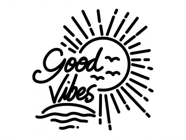 Good vibes sunshine graphic t-shirt design