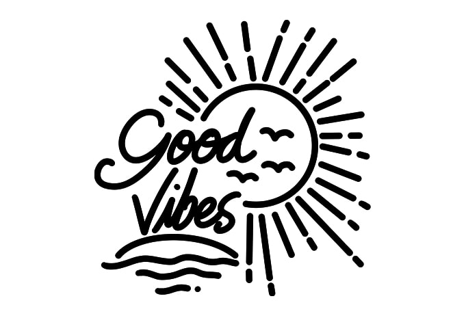 Good Vibes Sunshine graphic t-shirt design