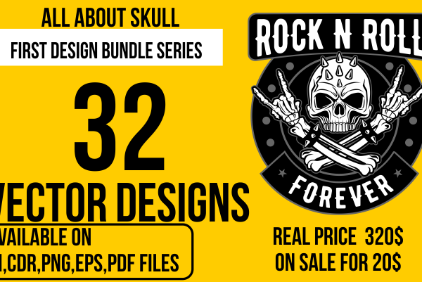 Skull design bundle 32 design pack Skull design bundle 32 design pack