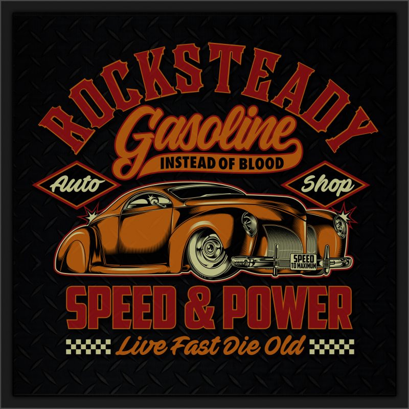 “BIG SALE ” Rockabilly, vintage race & Custom Garage t shirt design for purchase