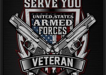 UNITED STATES ARMED FORCES VETERAN graphic t-shirt design