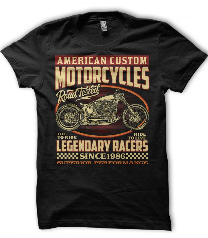 “BIG SALE ” Rockabilly, vintage race & Custom Garage t shirt design for purchase