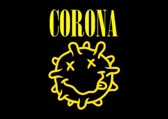 corona, nirvana parody design for t shirt t-shirt design png