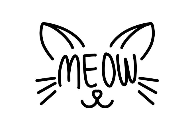 Cat Funny Meow shirt design png graphic t-shirt design