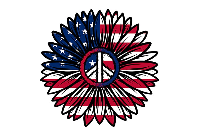 peace USA america ready made tshirt design