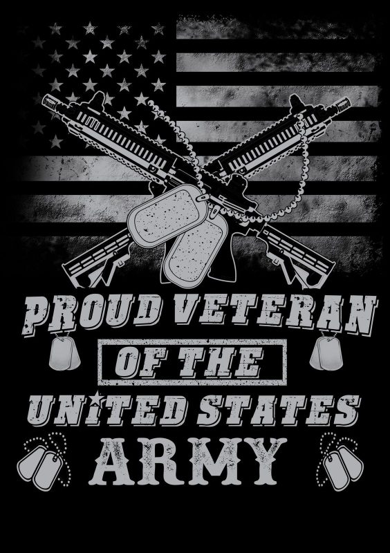 [NO 5] Skull Veteran Army And Military Dad grandpa Tshirt Design PSD File Editable Text Layer