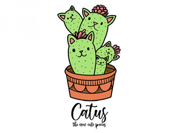 Cat funny catus , cactus parody t-shirt design png