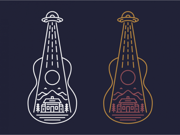 Alien guitar buy t shirt design for commercial use