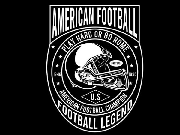 American football tshirt design