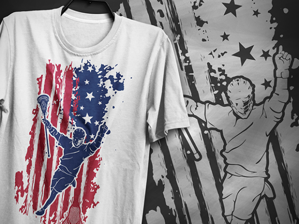 American lacrosse, t-shirt design