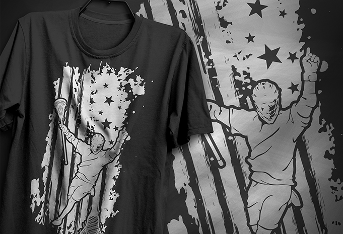 American lacrosse, t-shirt design