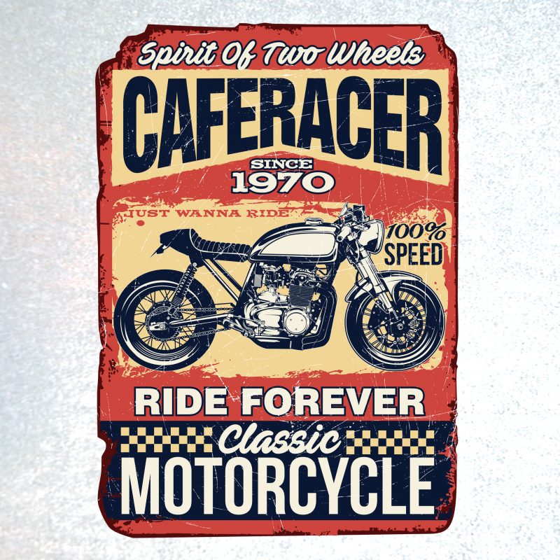 CAFERACER MOTORCYCLE t shirt design for sale