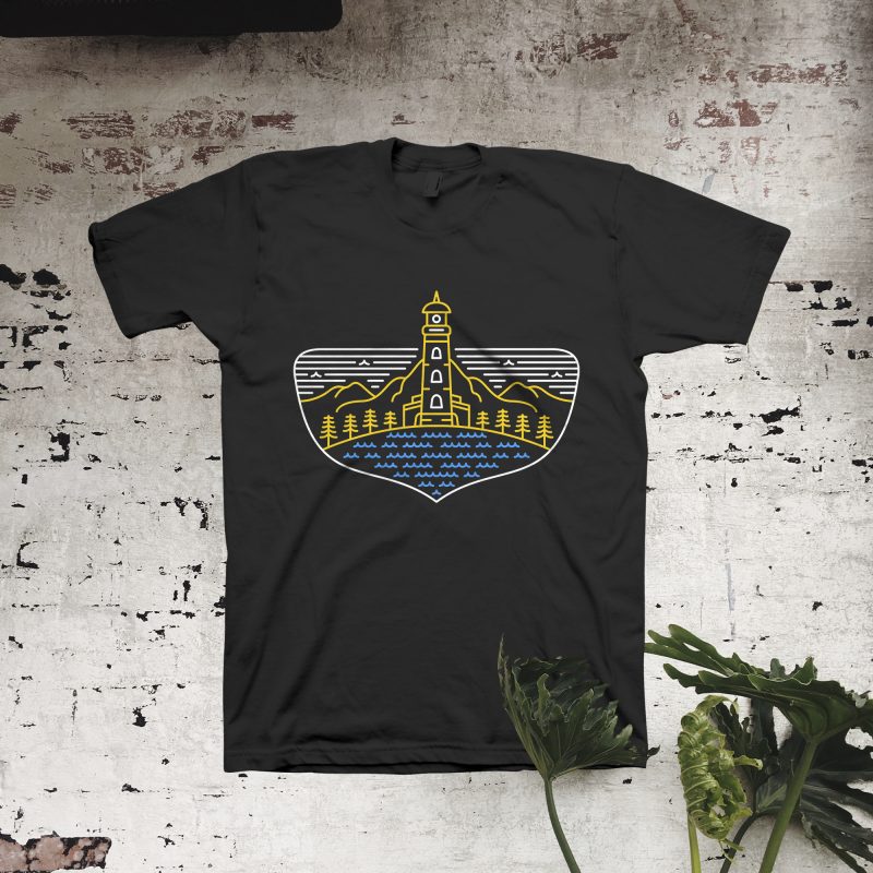Adventurous Lighthouse design for t shirt t shirt design for teespring