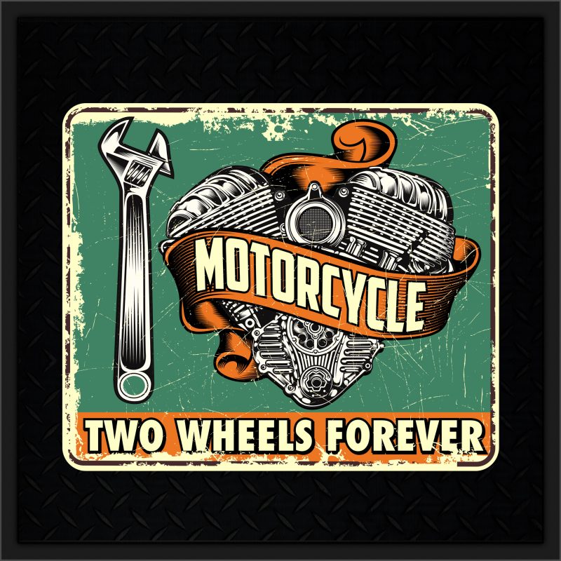I LOVE MOTORCYCLE t shirt design template