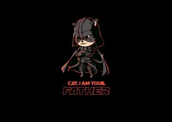 Cat Vader I Am Your Father T-Shirt Design