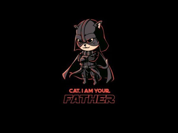 Cat vader i am your father t-shirt design