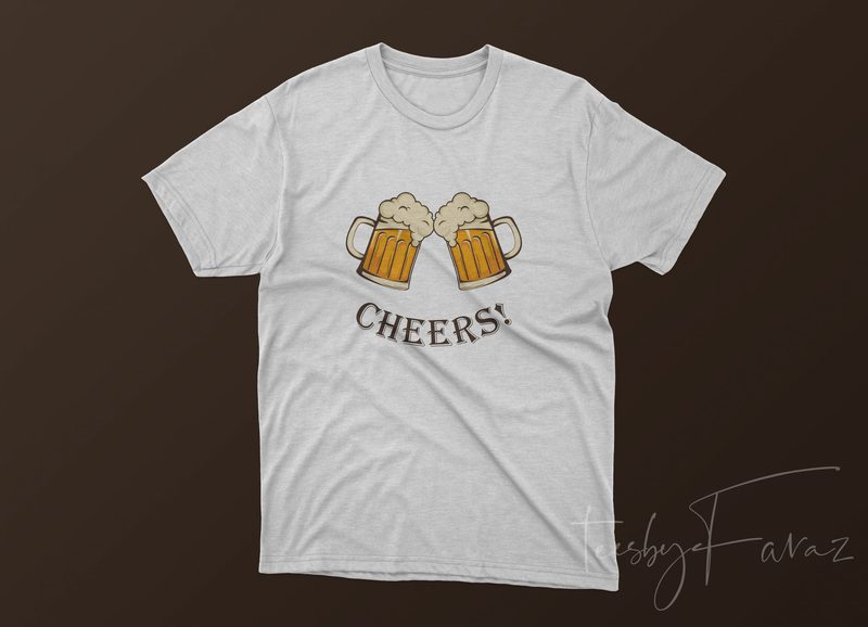 Beer Mug, Cheers, Cool Tshirt Design for sale - Buy t-shirt designs