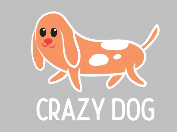 Crazy Dog t shirt design for sale Crazy Dog t shirt design for sale