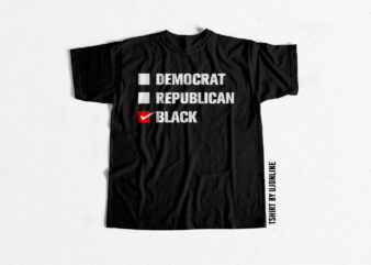 Democrat Republican Black t shirt design for sale
