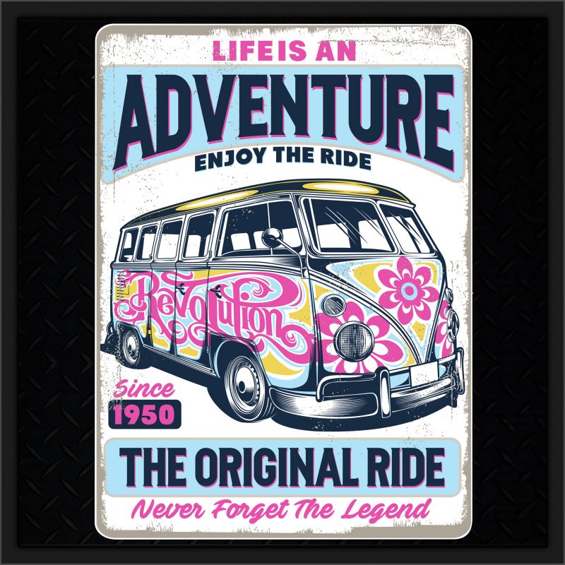 Life An Adventure Enjoy The Ride design for t shirt shirt design png