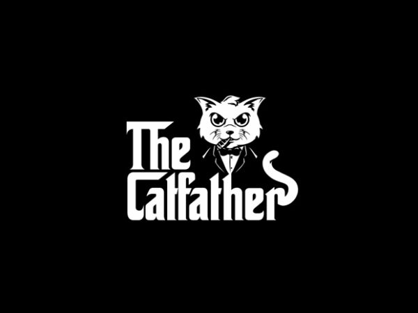 The catfather t-shirt design