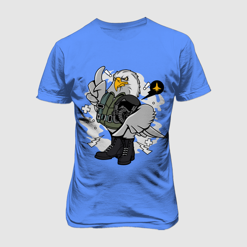 Eagle Pilot print ready t shirt design