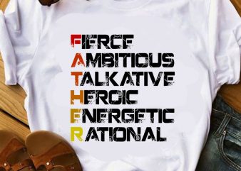 Fierce Ambitious Talkative Heroic Energetic Rational SVG, Funny SVG, Quote SVG design for t shirt