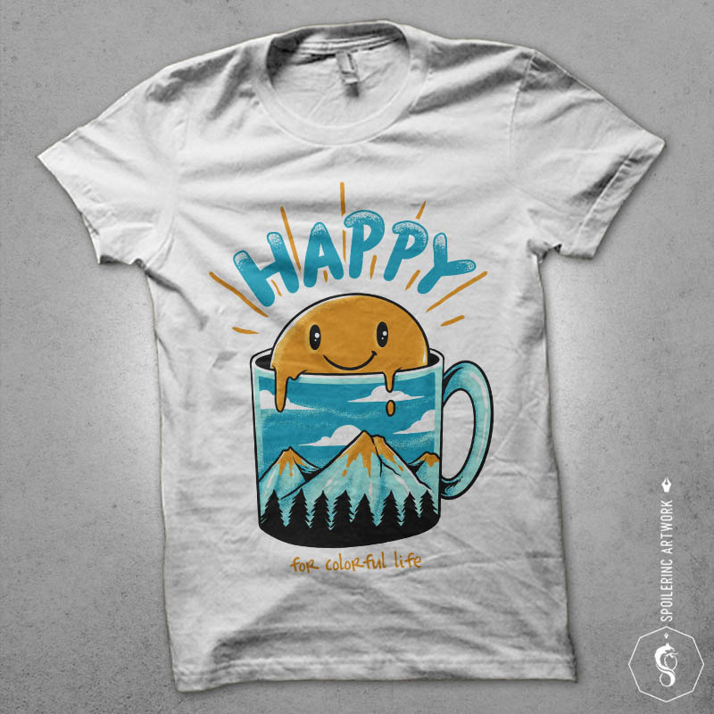 happy sun shirt design png