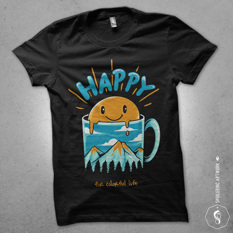 happy sun shirt design png