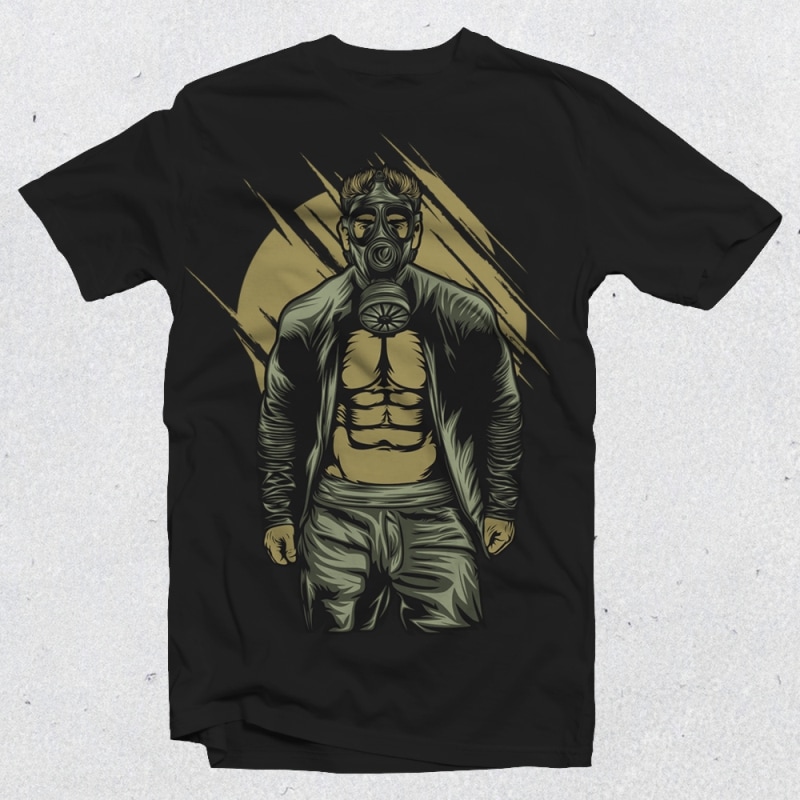 Gas Mask Muscle buy t shirt design