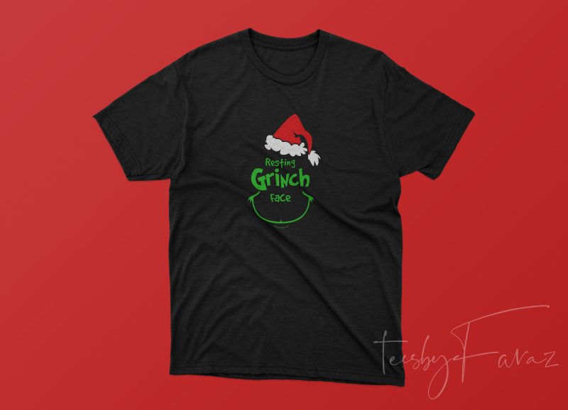 Resting Grinch Face t shirt design to buy