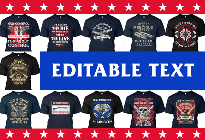 36 American Patriot & Gun Right Designs Bundle buy t shirt design