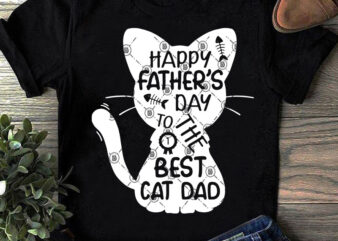 Happy Father’s Day To The Best Cat Dad Cute SVG, DAD 2020 SVG, Animals SVG, Cat SVG shirt design png